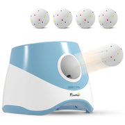 Automatic Dog Ball Launcher with 5 ETPU Balls 2.3", 3 Distance Settings 20ft, 33ft, 46ft, Blue