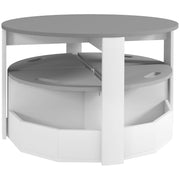 Qaba 5 Piece Kids Table and Chair Set with Storage for Kids Room, Grey-Toys & Games > Toddler & Kids Furniture > Kids Table Sets-DECOROLALA