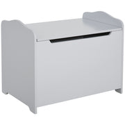 Qaba Kids Wooden Toy Storage Box Organizer Chest with Magnetic Hinge, Large Chest Space, & Groove Handle, Grey-Toys & Games > Toddler & Kids Furniture > Baby & Kids Storage-DECOROLALA