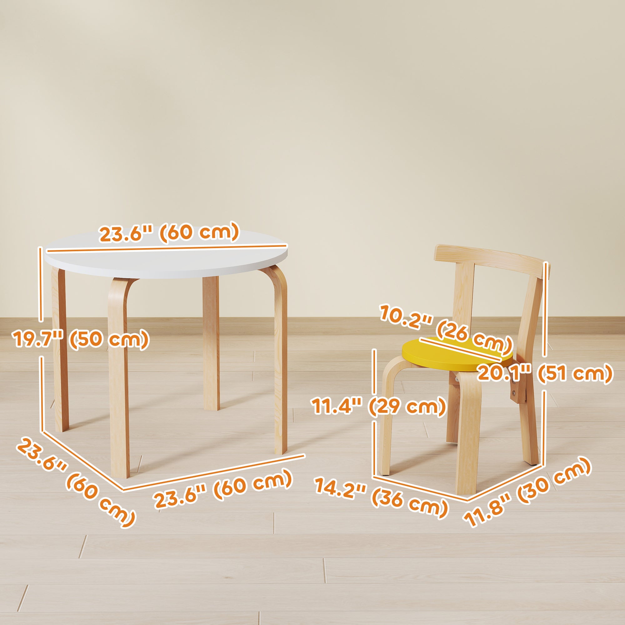 Qaba Wooden Kids Table and Chairs Set, Toddler Table and Chairs Set for 3-8 Years, Multi-Coloured-Toys & Games > Toddler & Kids Furniture > Kids Table Sets-DECOROLALA