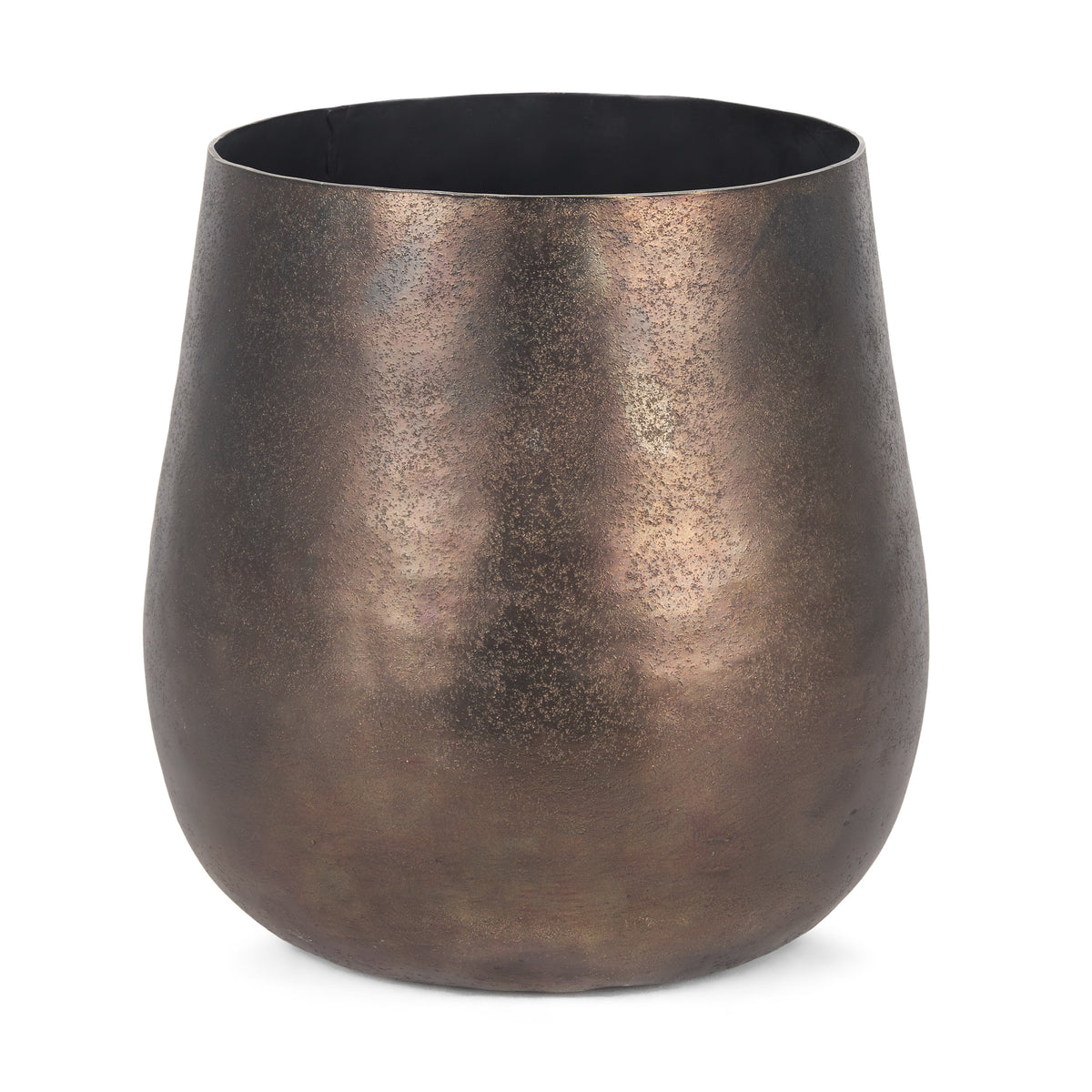 Quade Large Textured Gold Metal Planter-Vase-DECOROLALA