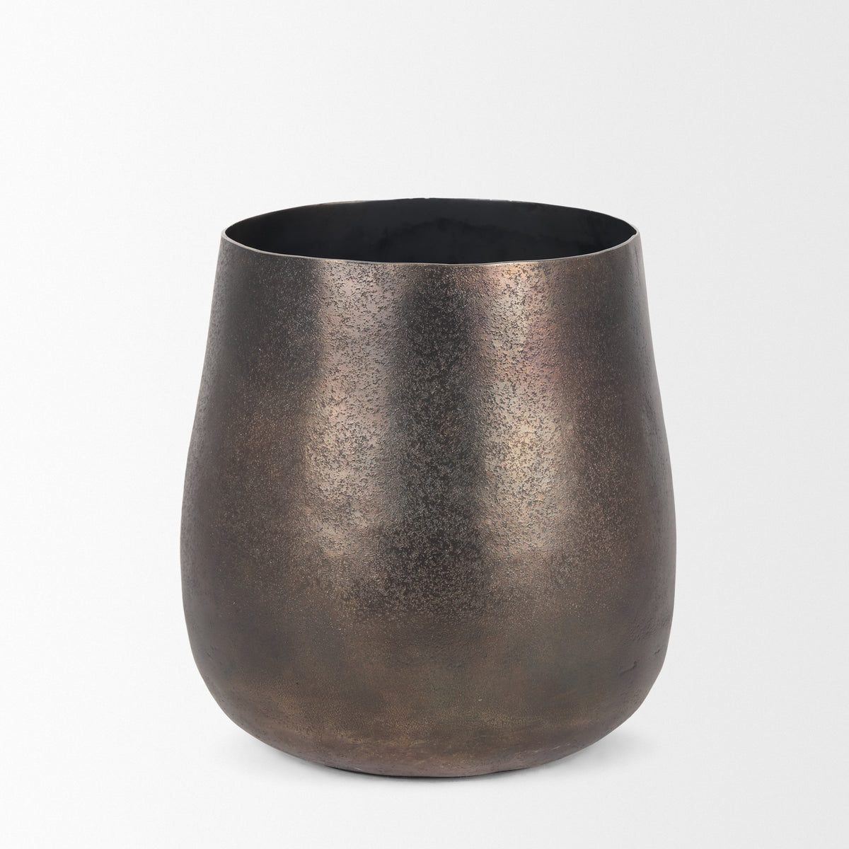 Quade Small Gold Metal Planter-Vase-DECOROLALA