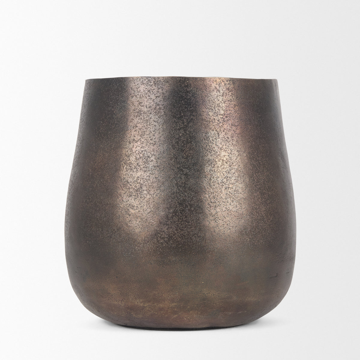 Quade Small Gold Metal Planter-Vase-DECOROLALA