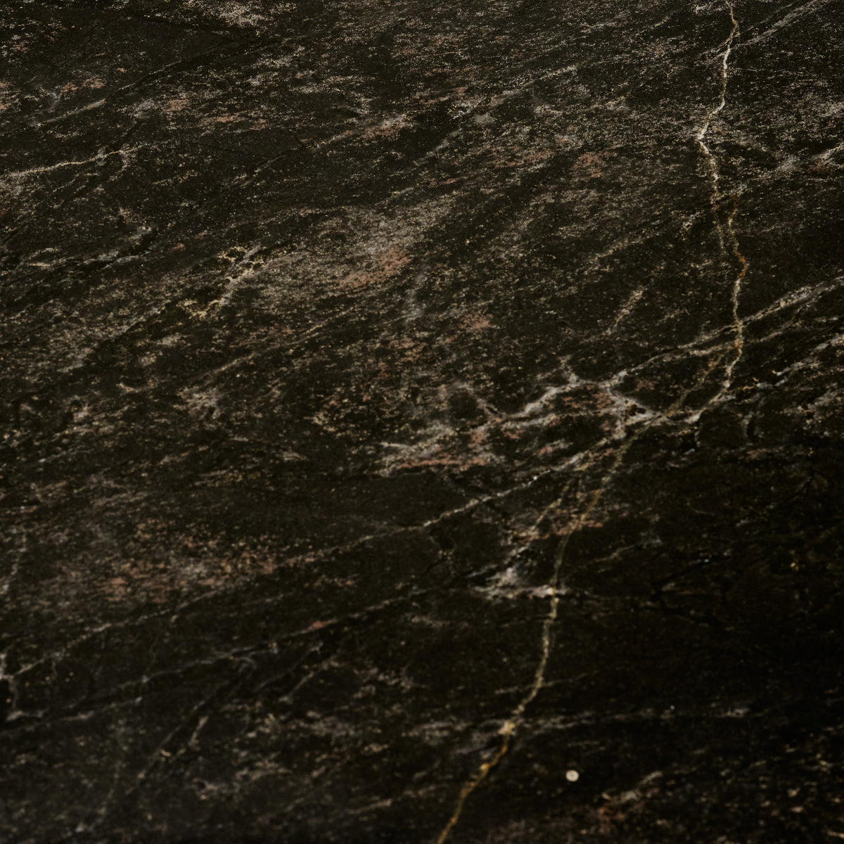 Quadra 20" Solid Black Marble Square Coffee Table-Coffee Tables-DECOROLALA