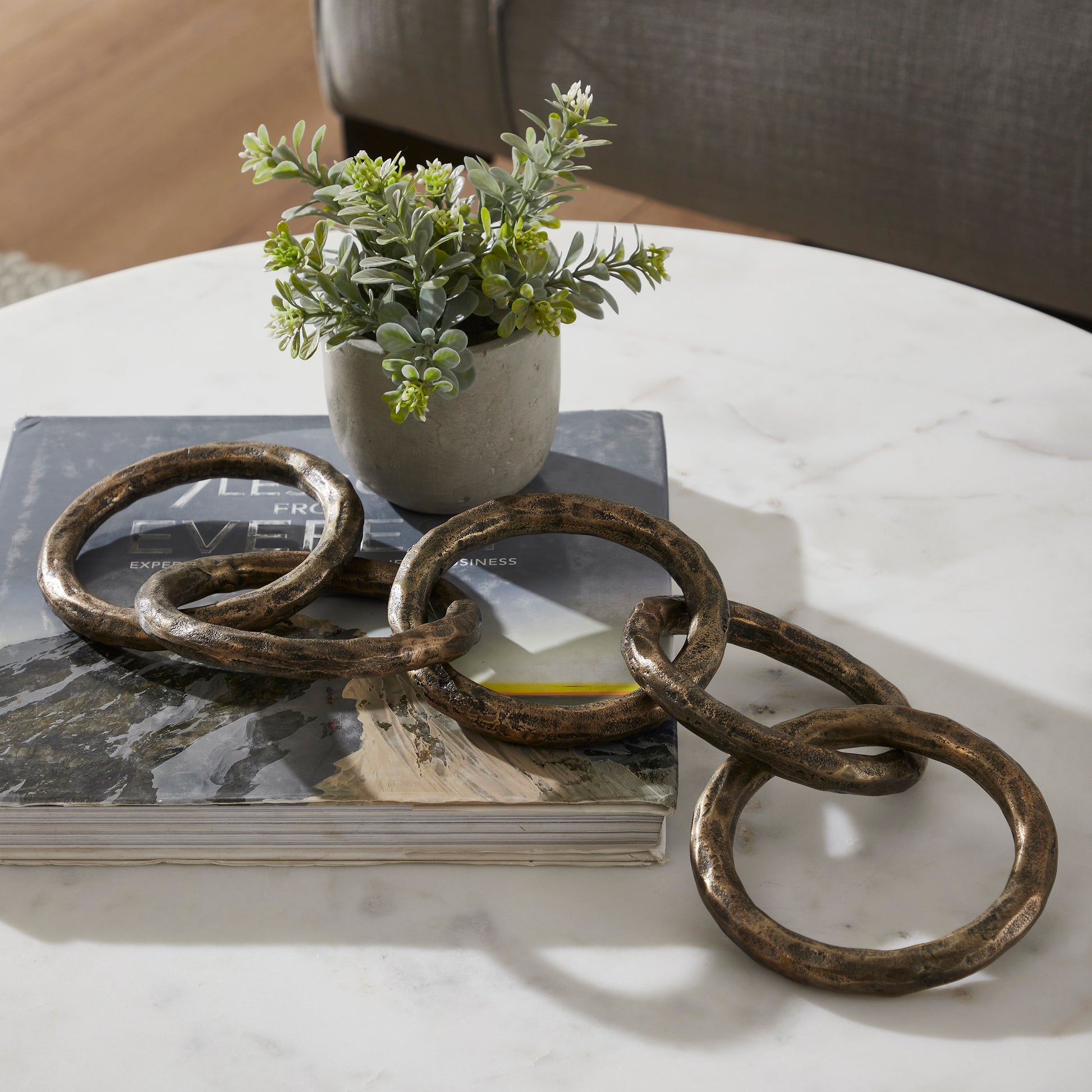 Quai Indoor Cast Aluminum Table Top Accessory, Antique Brass-Table Top Accessory-DECOROLALA