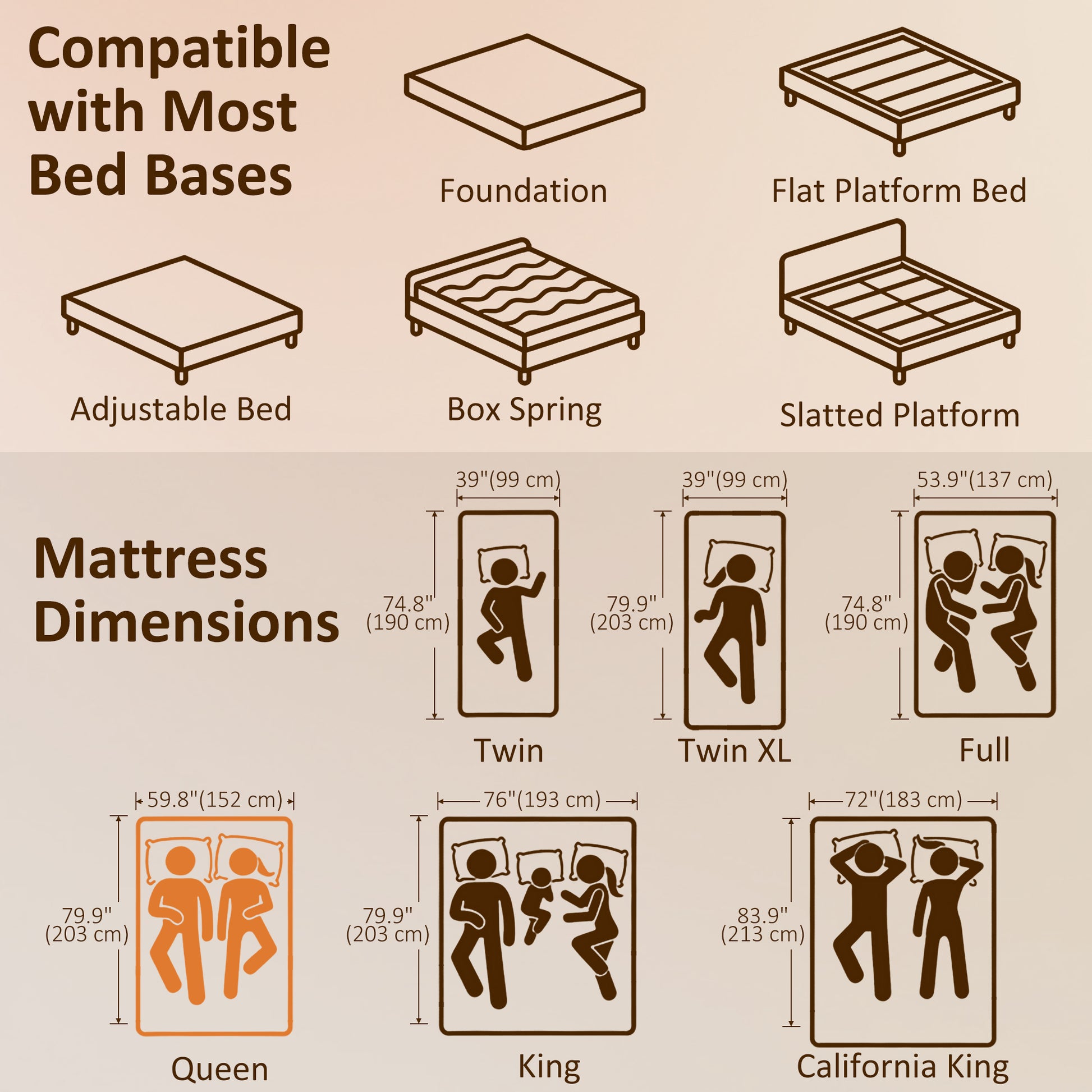 Queen Mattress 10" Cooling Memory Foam-DECOROLALA