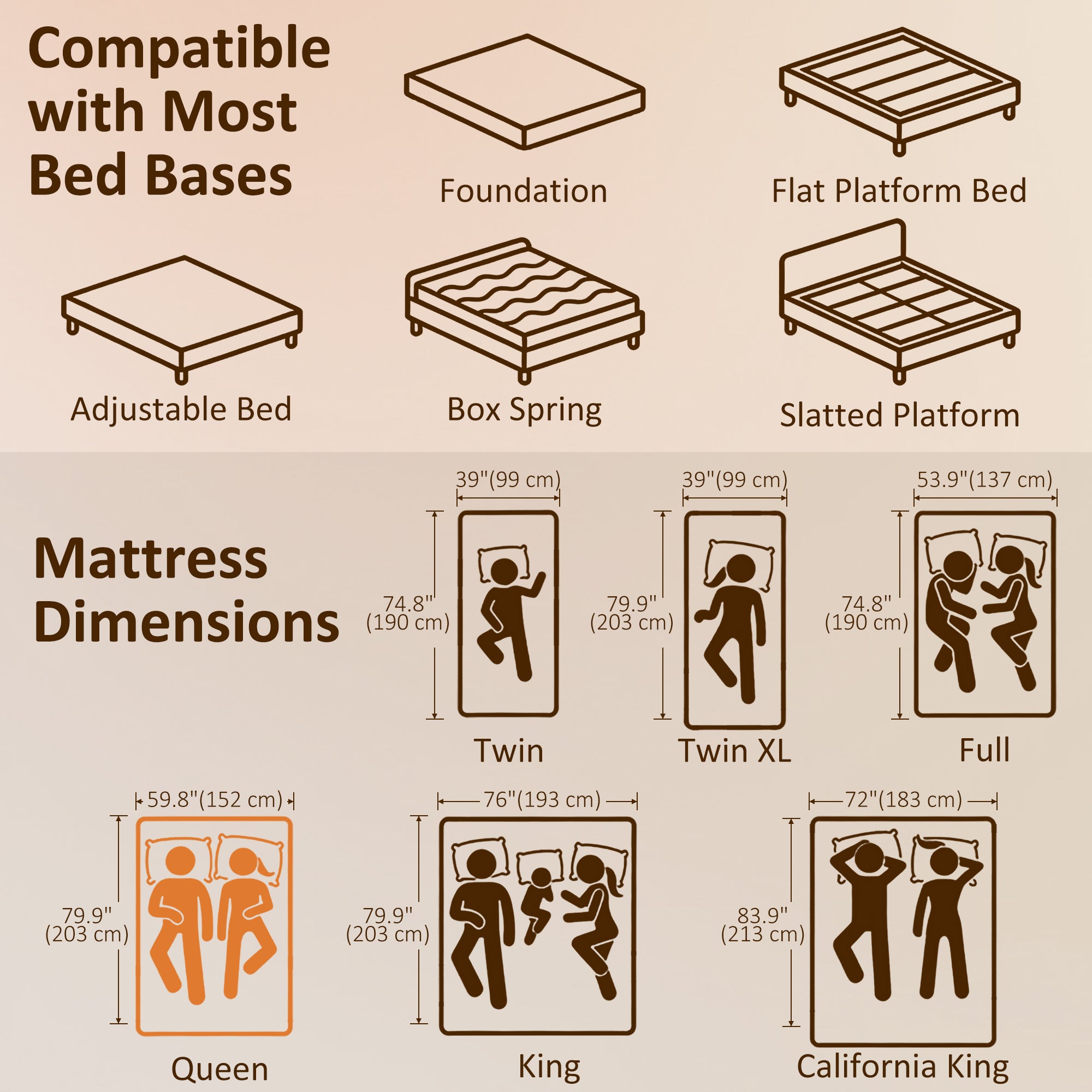 Queen Mattress 10" Cooling Memory Foam-DECOROLALA