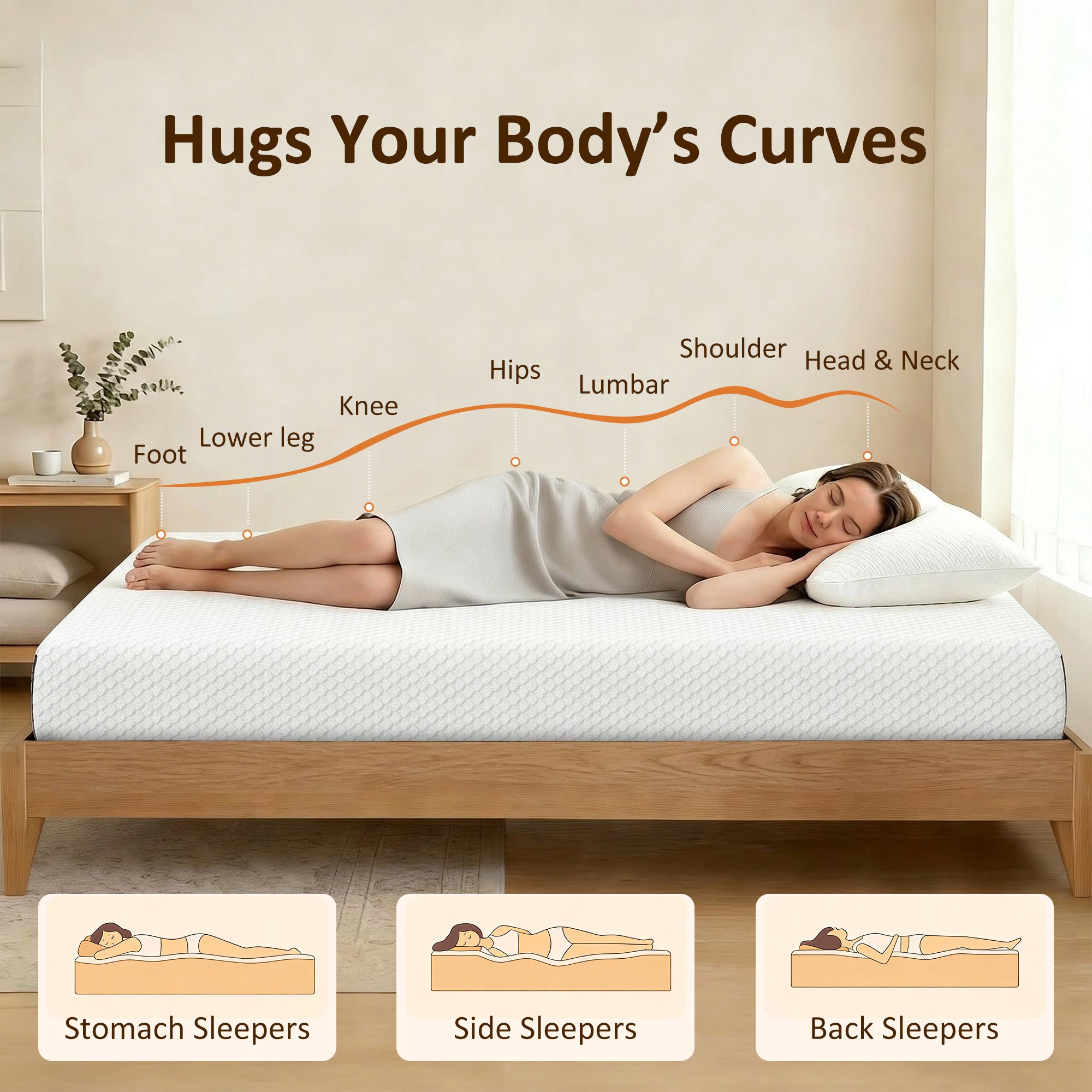 Queen Memory Foam Mattress 8" Cooling - Medium Firm-DECOROLALA