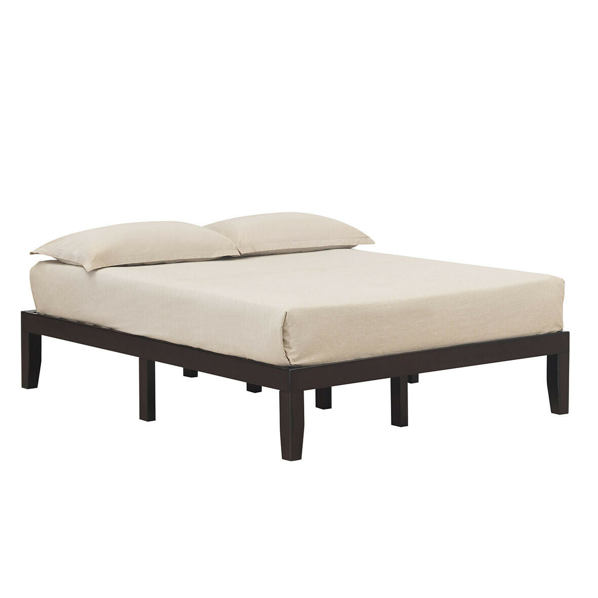 Queen Size 14 Inch Wooden Bed Mattress Frame-Simple Bed Frame-DECOROLALA