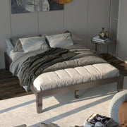 Queen Size 14 Inch Wooden Bed Mattress Frame-Simple Bed Frame-DECOROLALA