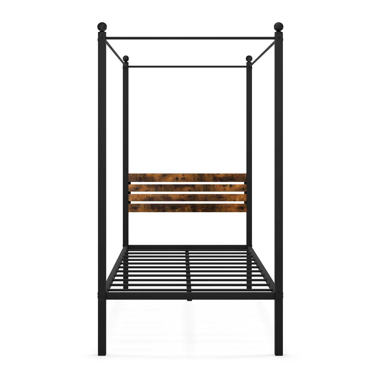Queen Size Canopy Bed Frame with Under Bed Storage-Twin Size-Simple Bed Frame-DECOROLALA