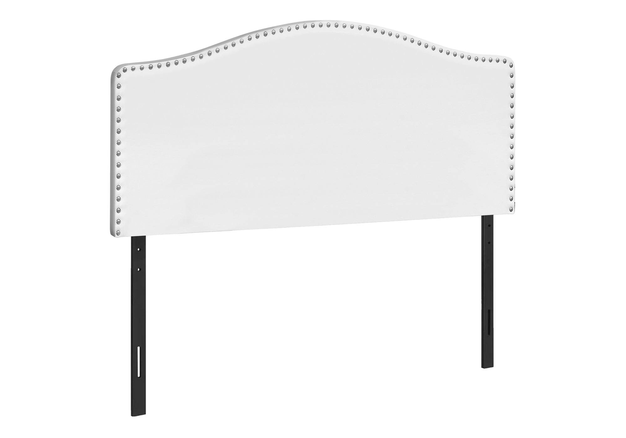 Queen Size Grey Leather-Look Upholstered Headboard-Bed-DECOROLALA
