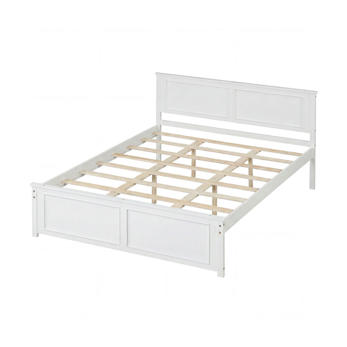 Queen Size Platform Bed Frame with Headboard-Simple Bed Frame-DECOROLALA