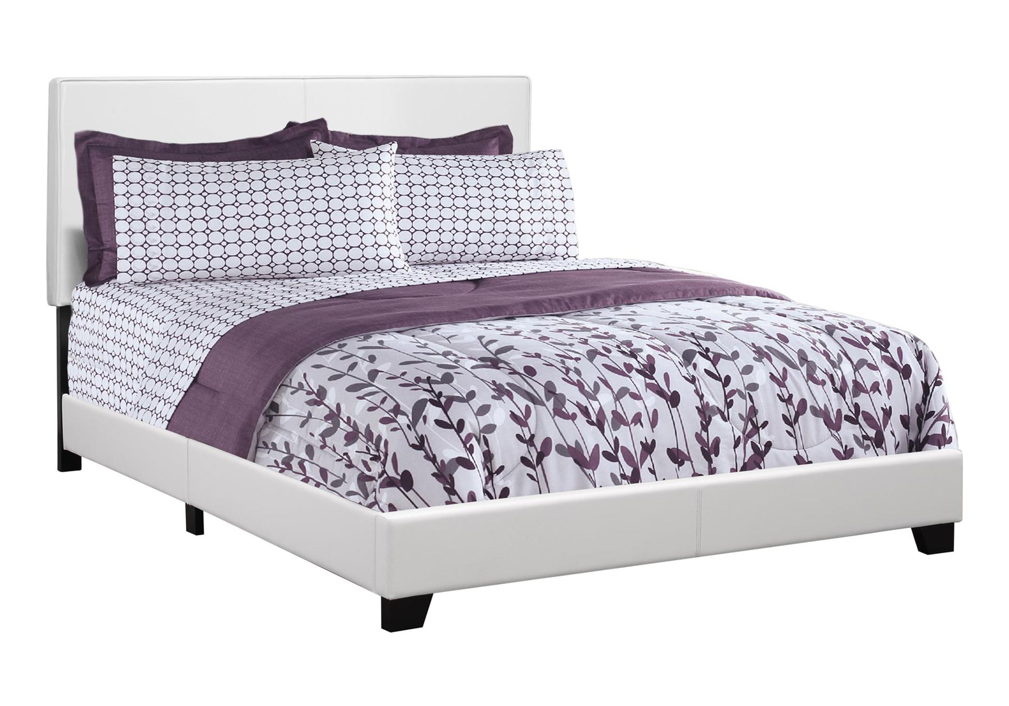 Queen Size Upholstered Bed Frame - Dark Brown-Bed-DECOROLALA
