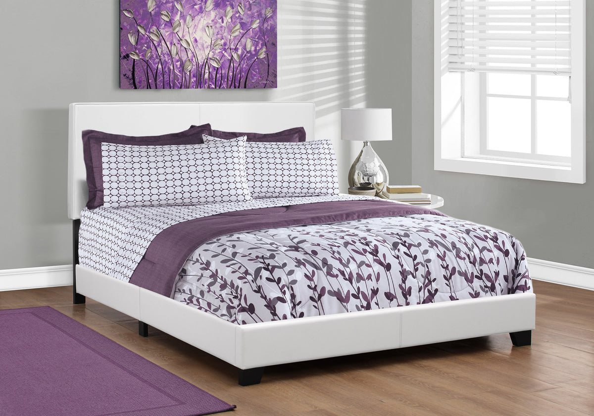 Queen Size Upholstered Bed Frame - Dark Brown-Beds & Bed Frames-DECOROLALA