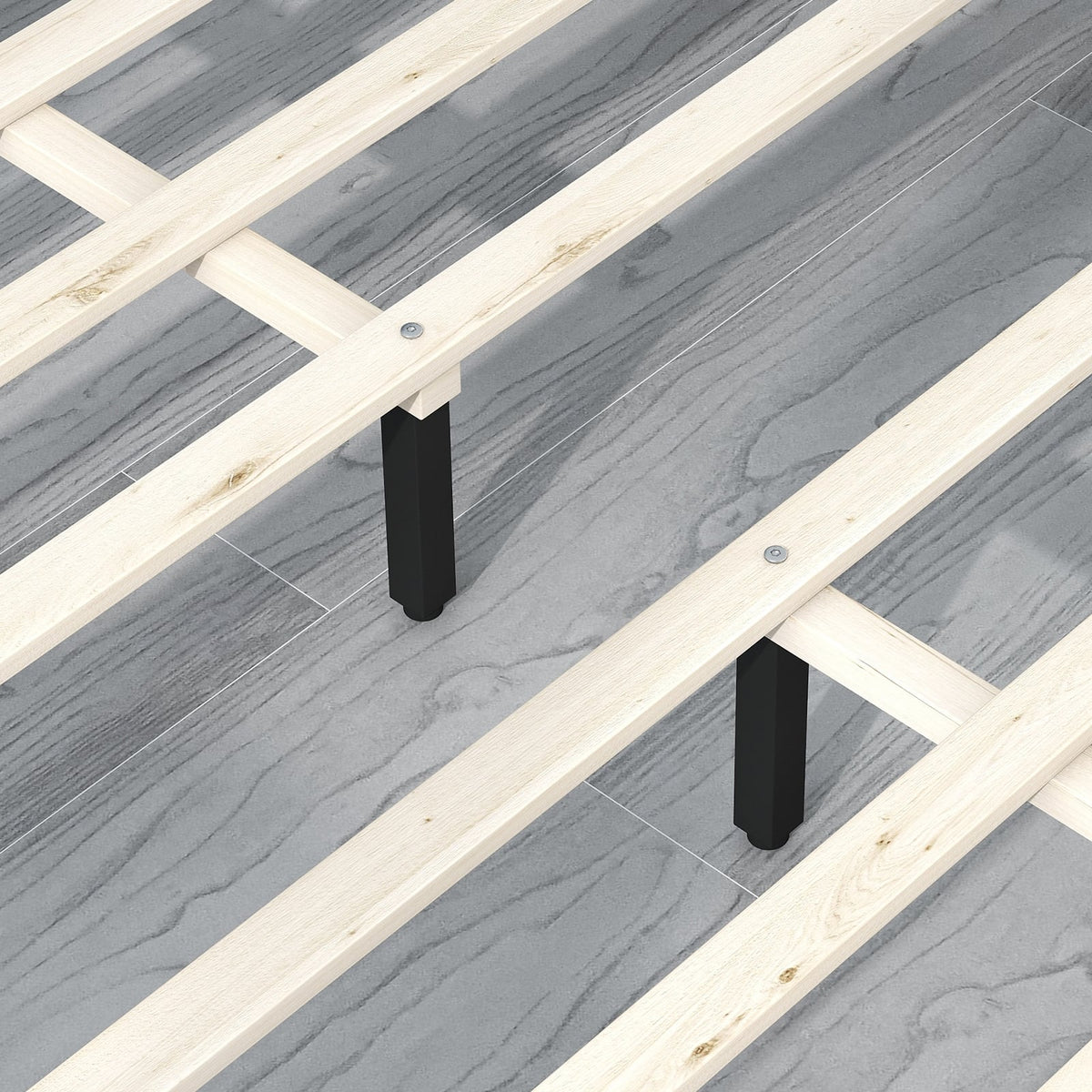 Queen Size Velvet Bed Frame with Button Tufted and Nailhead Trim Headboard-Queen Size-Simple Bed Frame-DECOROLALA