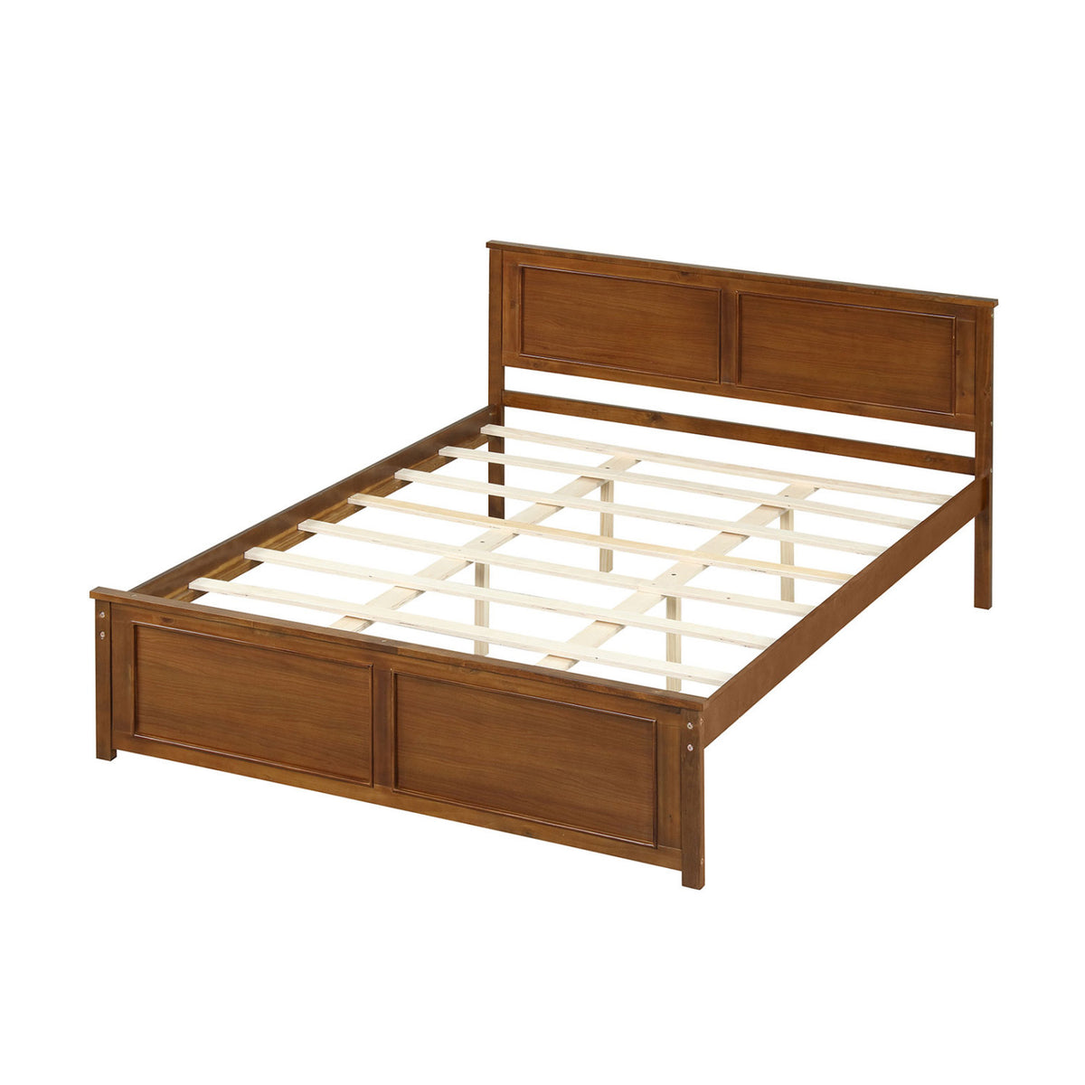 Queen Size Wooden Bed Frame with Headboard-Simple Bed Frame-DECOROLALA