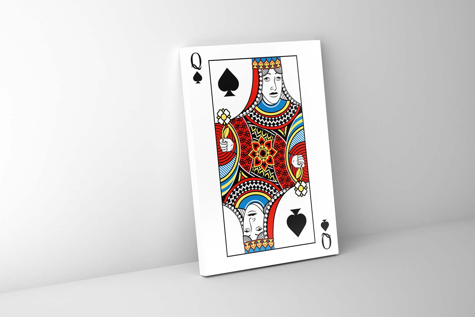 Queen of Spades Canvas Wall Art 36" x 48"-Wall Art-DECOROLALA