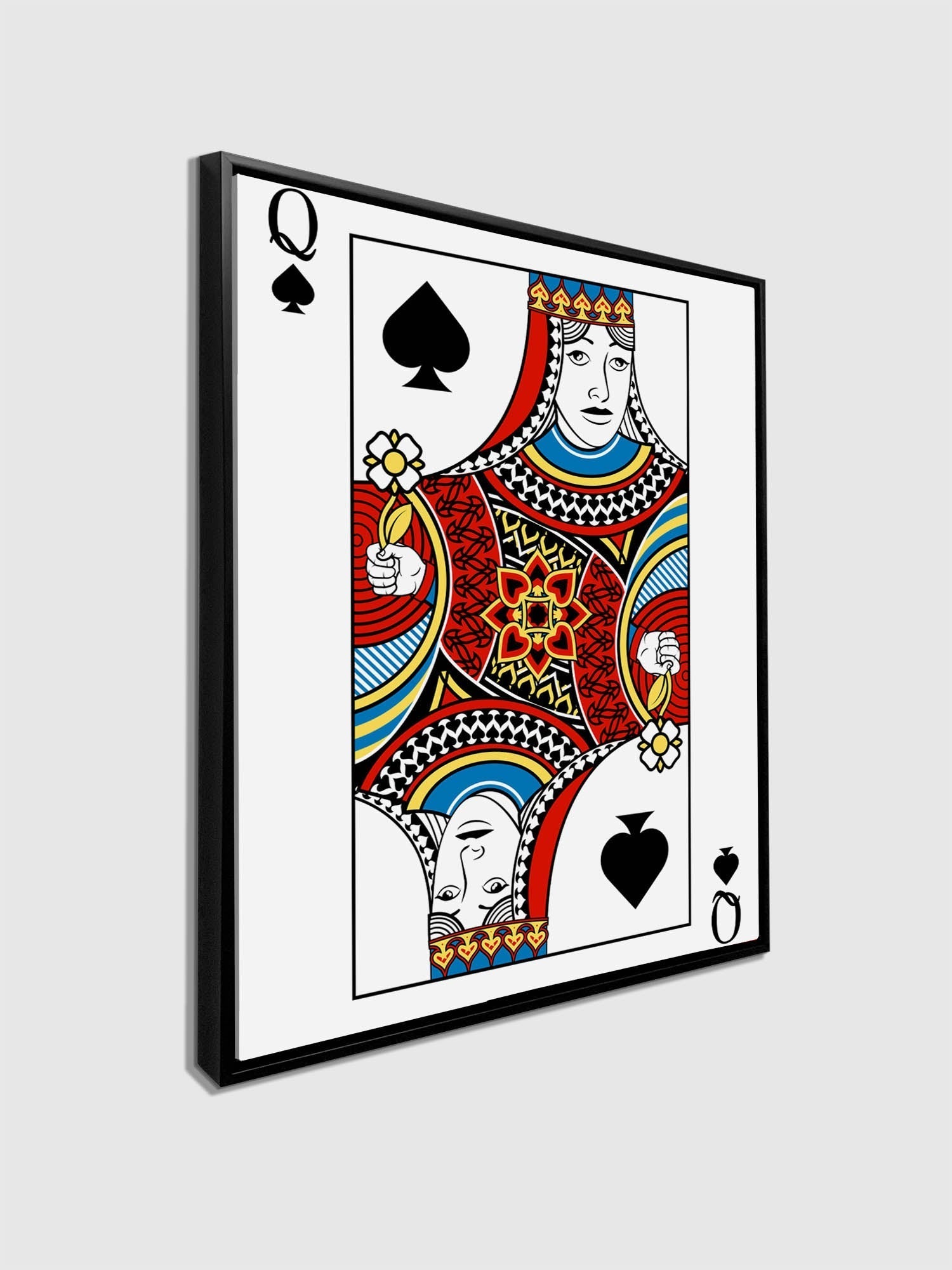 Queen of Spades Canvas Wall Art 36" x 48"-Wall Art-DECOROLALA
