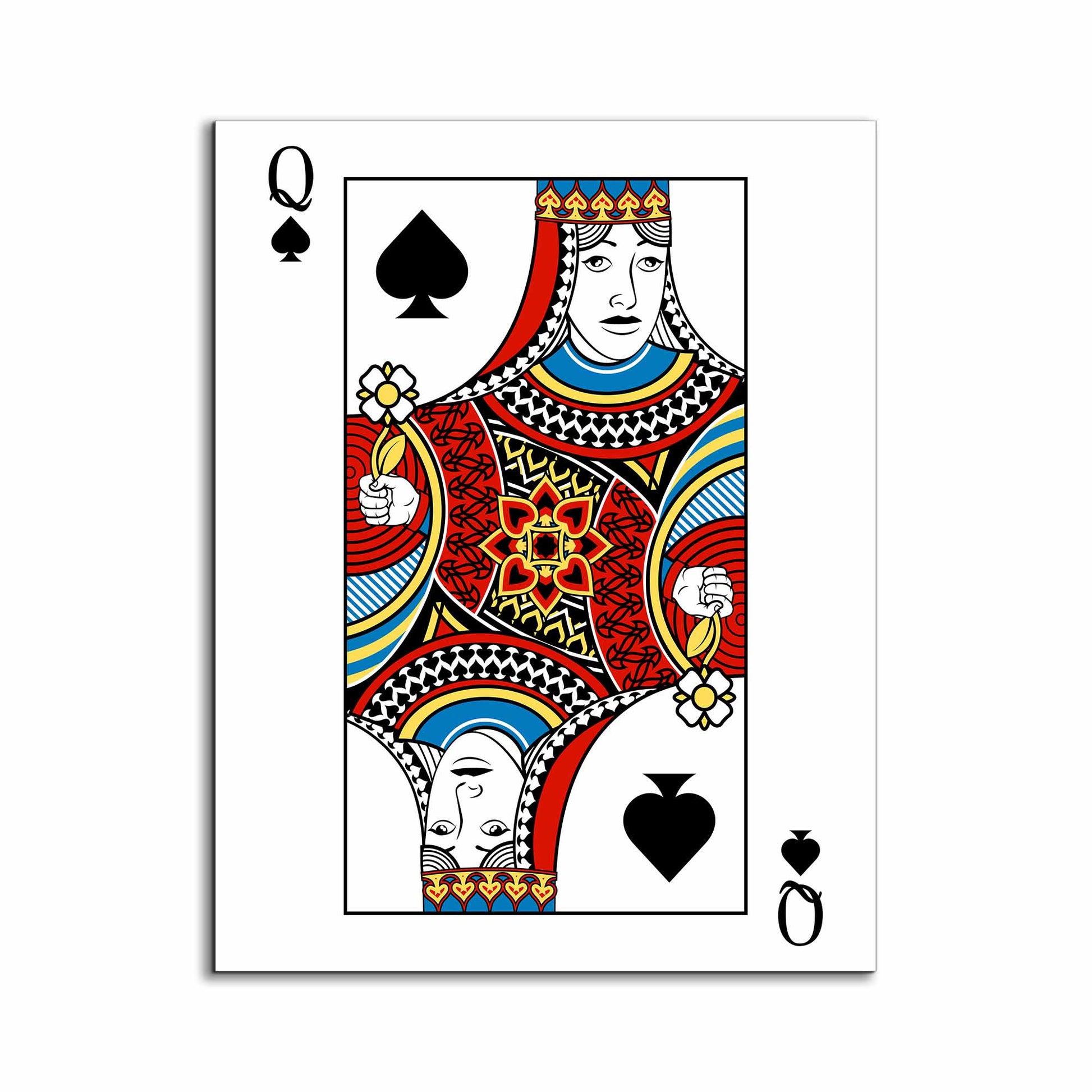 Queen of Spades Canvas Wall Art 36" x 48"-Wall Art-DECOROLALA