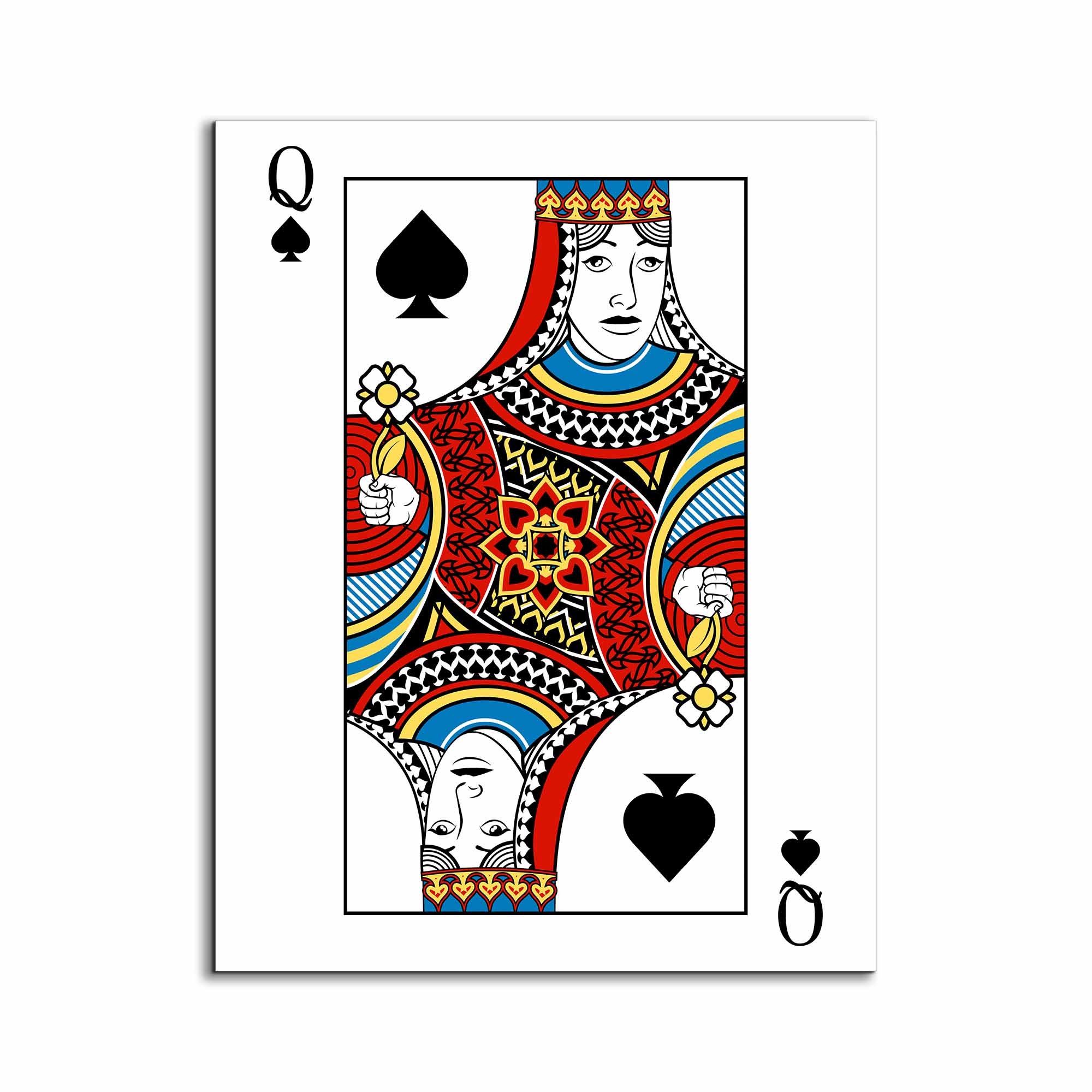 Queen of Spades Canvas Wall Art 36" x 48"-Wall Art-DECOROLALA