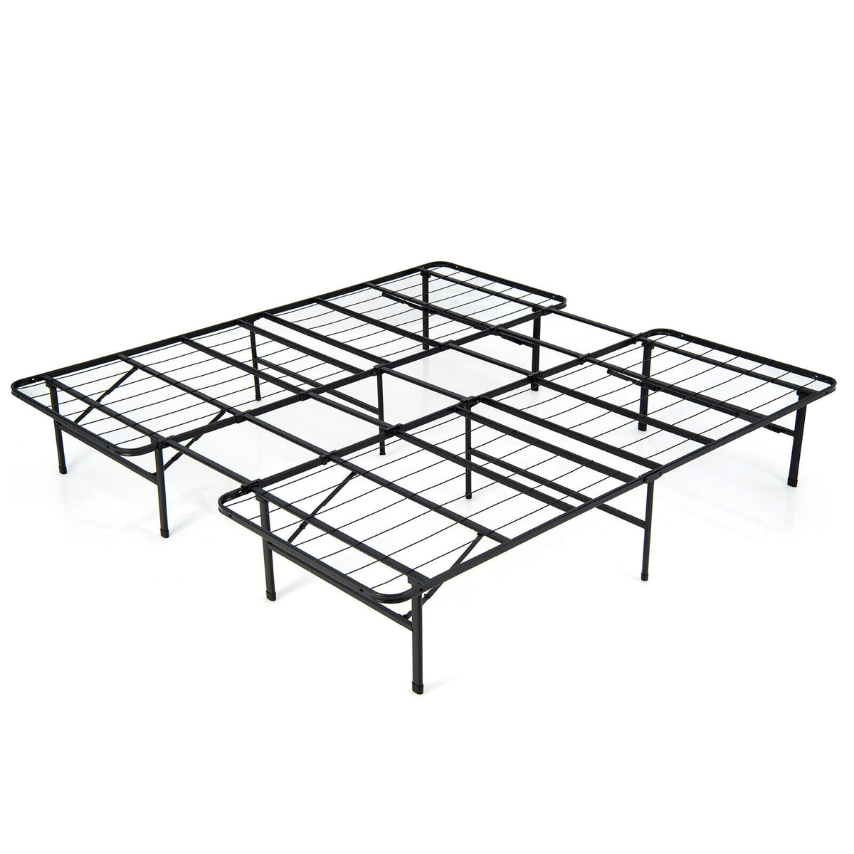 Queen/King Size Folding Steel Platform Bed Frame for Kids and Adults-King Size-Folding Beds-DECOROLALA