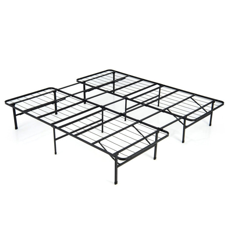 Queen/King Size Folding Steel Platform Bed Frame for Kids and Adults-King Size-Folding Beds-DECOROLALA