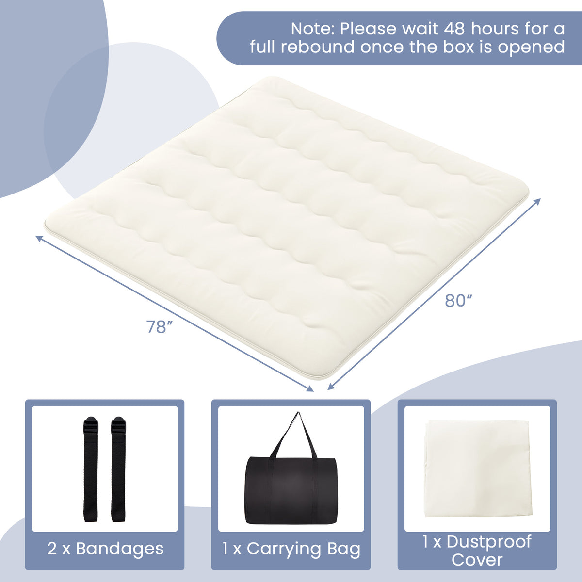 Queen/King/Twin/Full Futon Mattress Floor Sleeping Pad with Washable Cover Beige-King Size-Mattresses-DECOROLALA