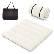 Queen/King/Twin/Full Futon Mattress Floor Sleeping Pad with Washable Cover Beige-King Size-Mattresses-DECOROLALA