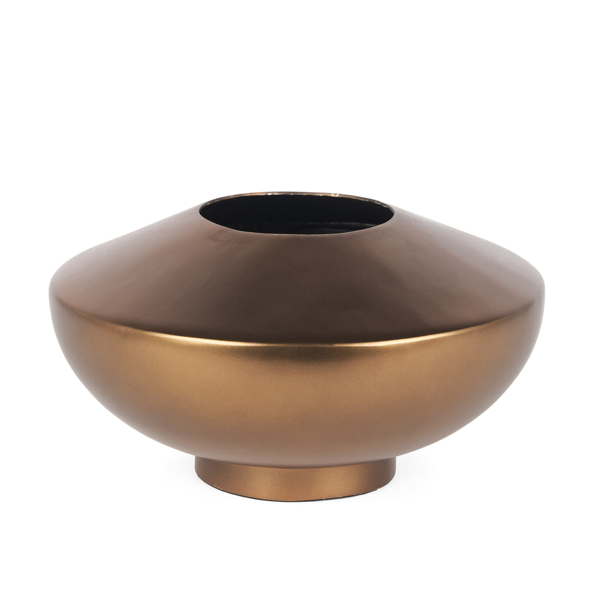 Quiana Large Gold Metal Vase-Vase-DECOROLALA
