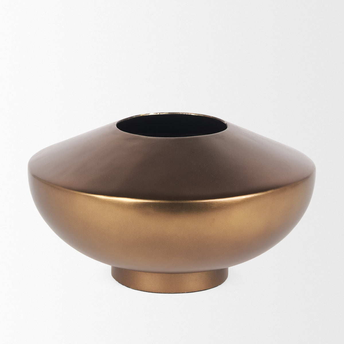 Quiana Large Gold Metal Vase-Vase-DECOROLALA
