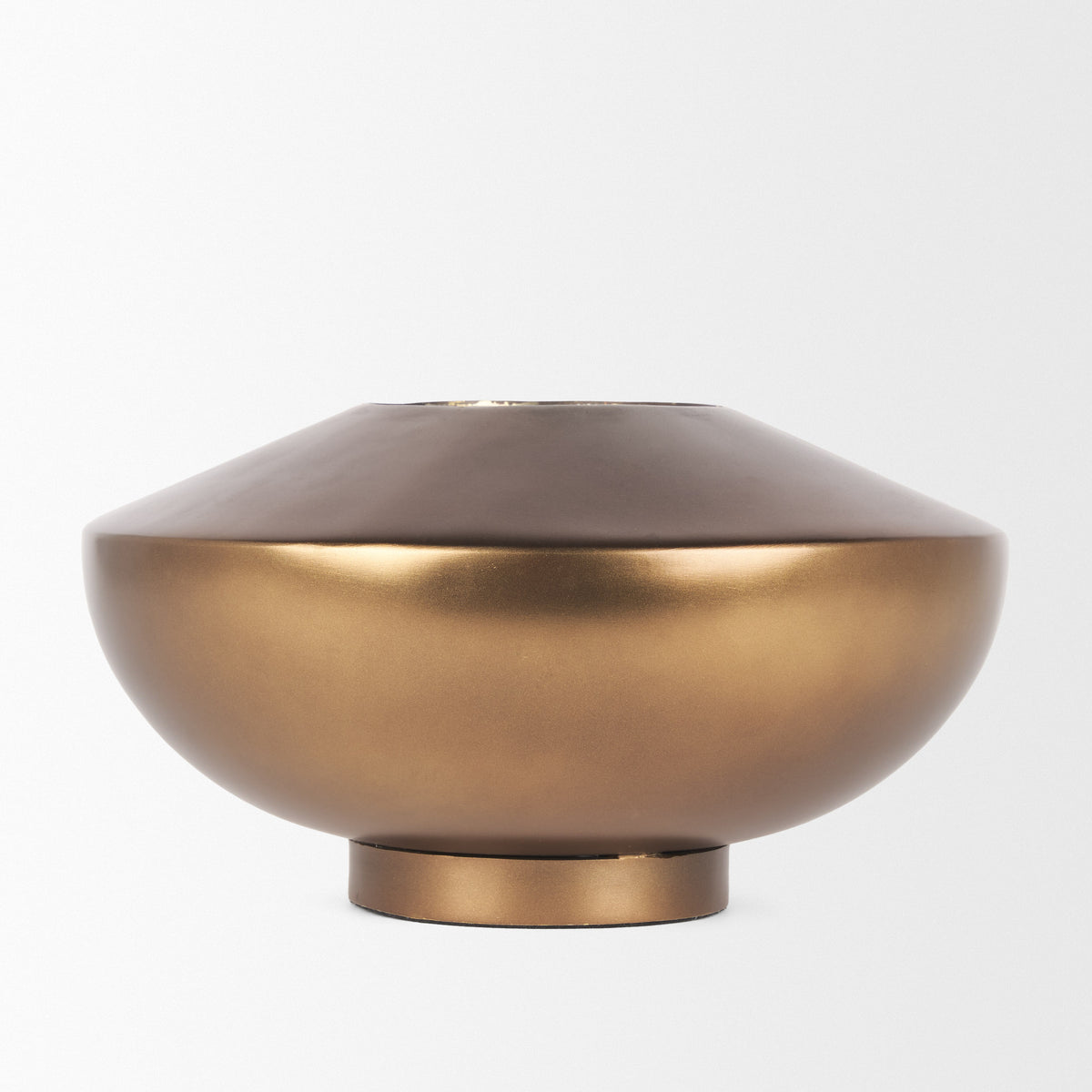 Quiana Large Gold Metal Vase-Vase-DECOROLALA