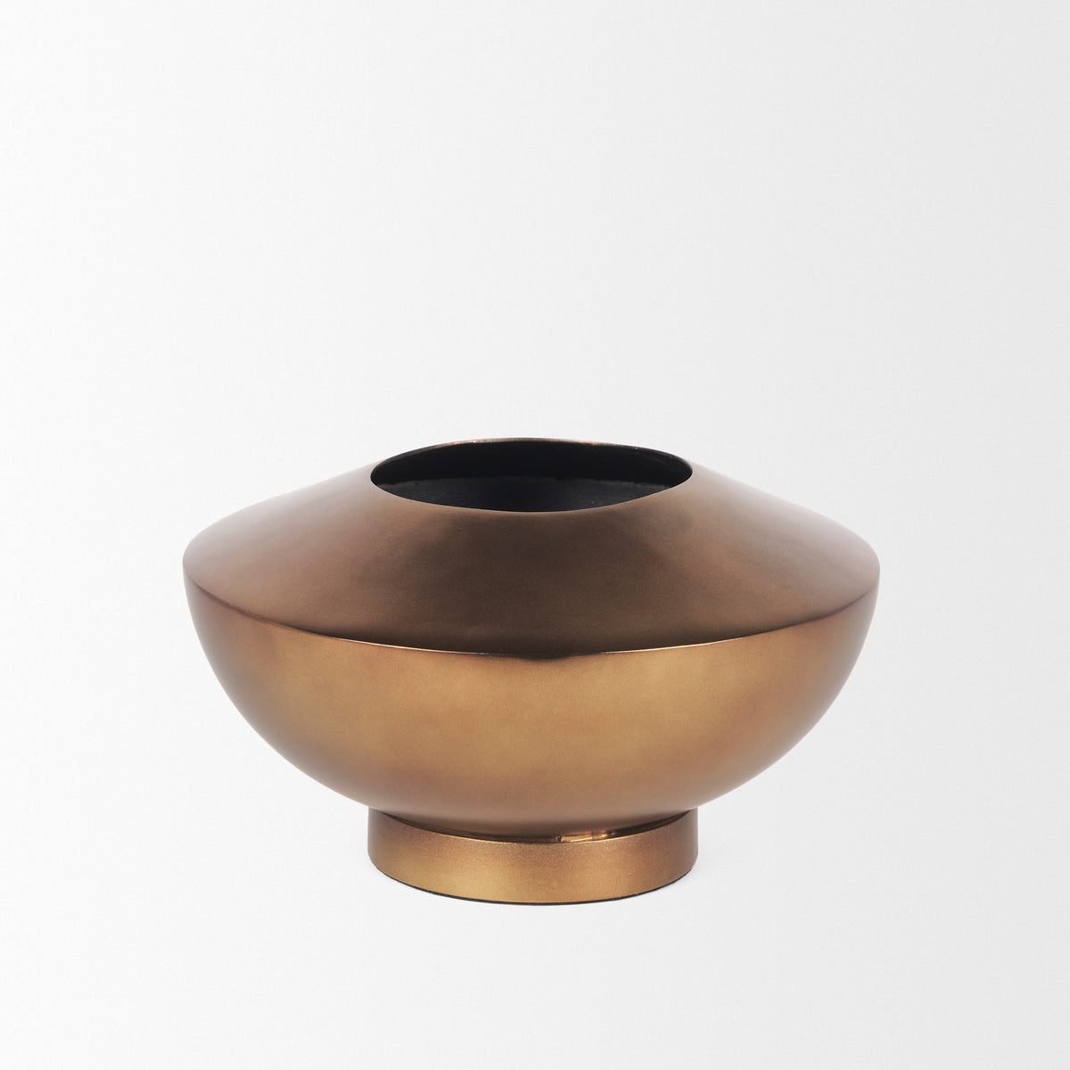 Quiana Medium Textured Gold Metal Vase-Vase-DECOROLALA