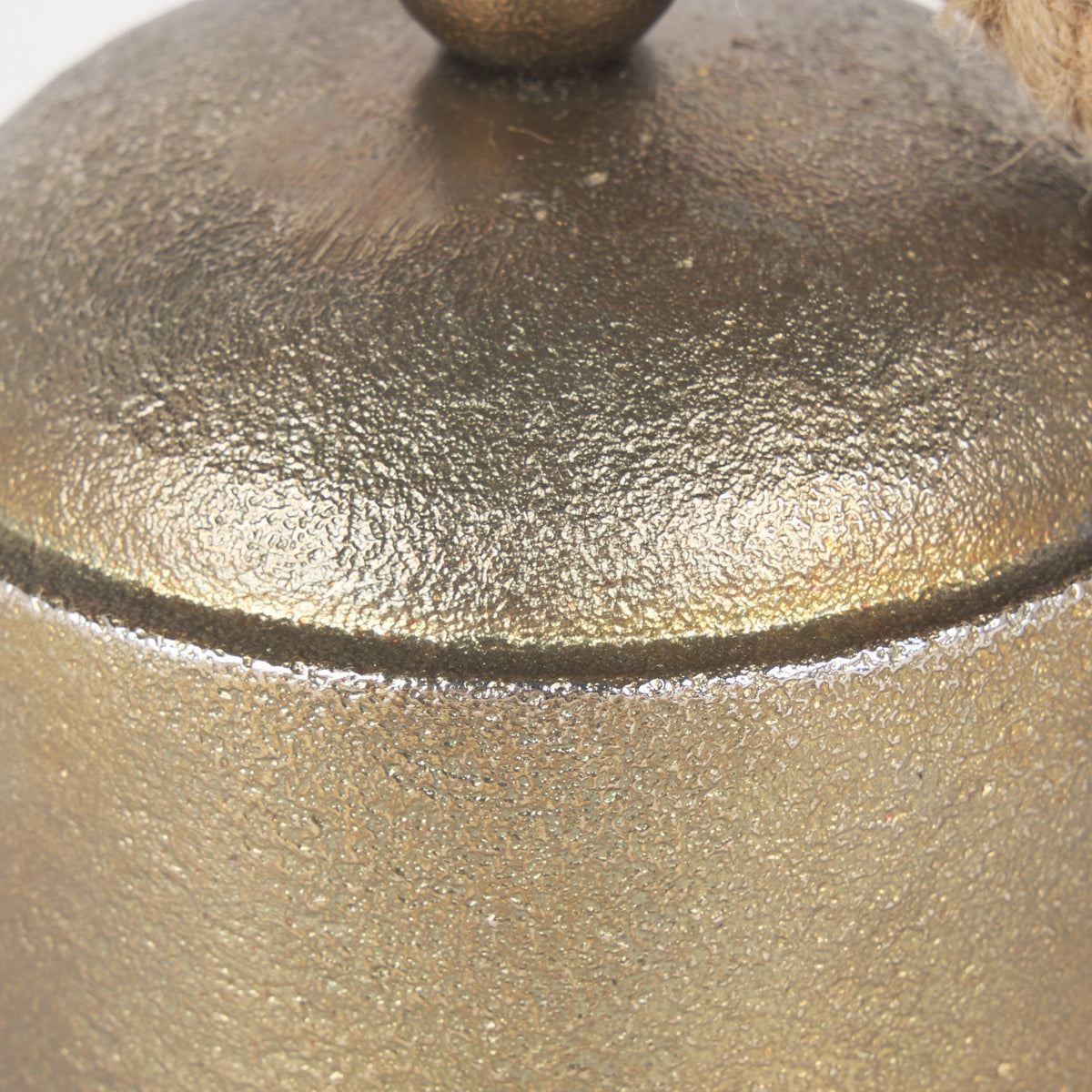 Quincy Medium Gold Metal Decorative Bell with Rope Handle-Objects-DECOROLALA