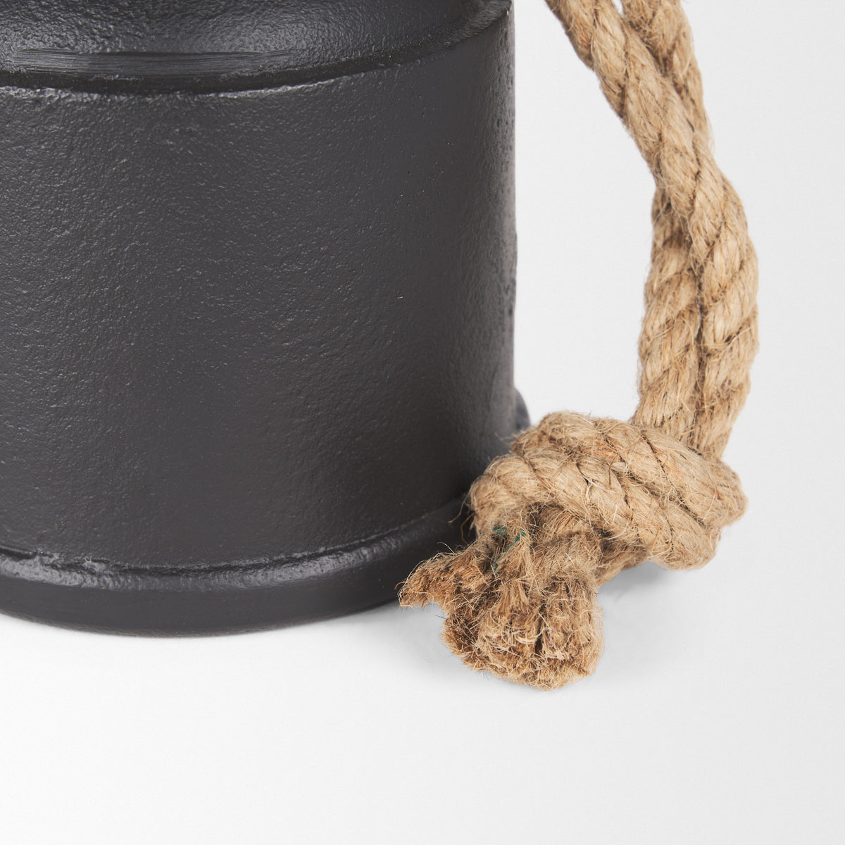 Quincy Medium Matte Black Metal Decorative Bell Object-Objects-DECOROLALA