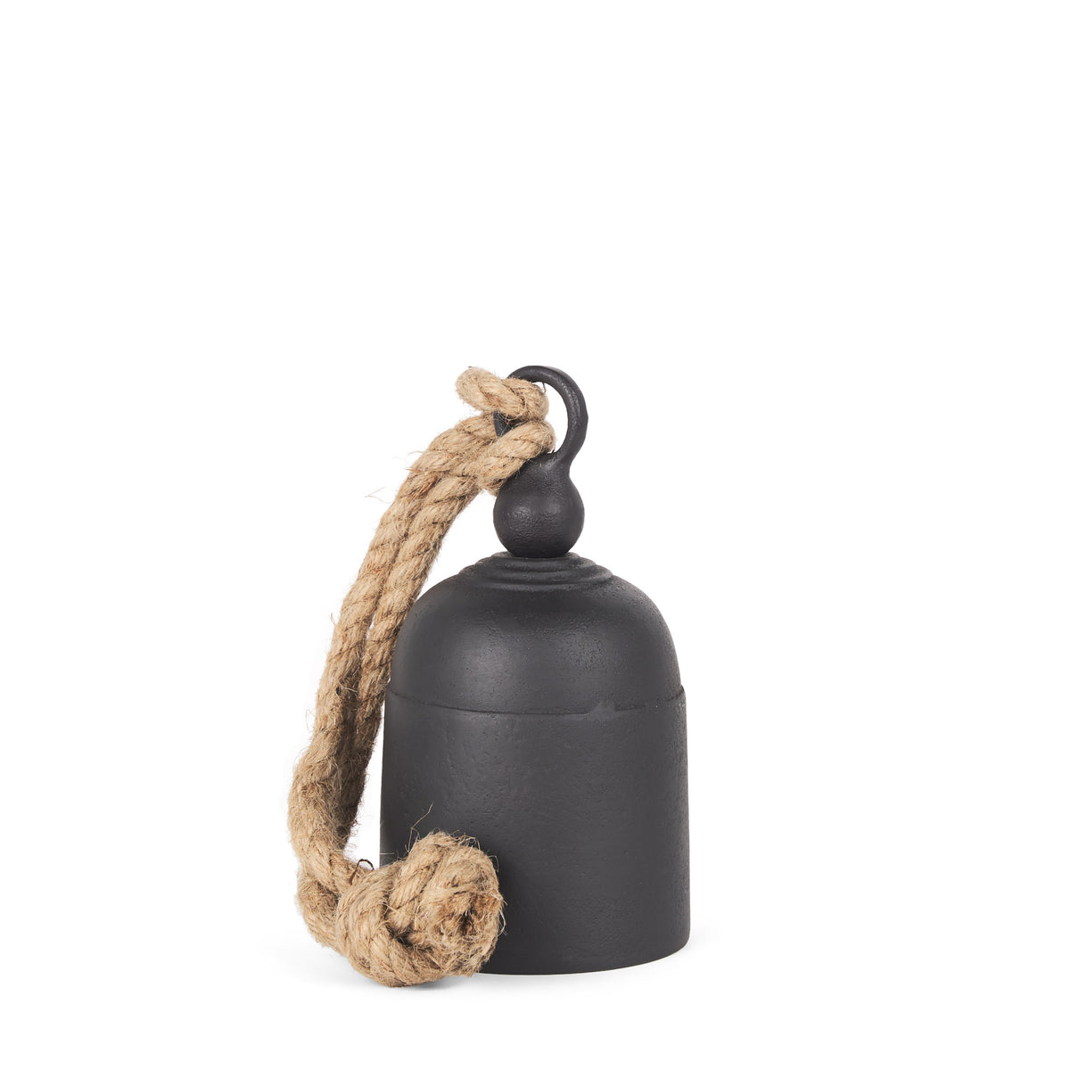 Quincy Small Matte Black Metal Decorative Bell Object-Objects-DECOROLALA