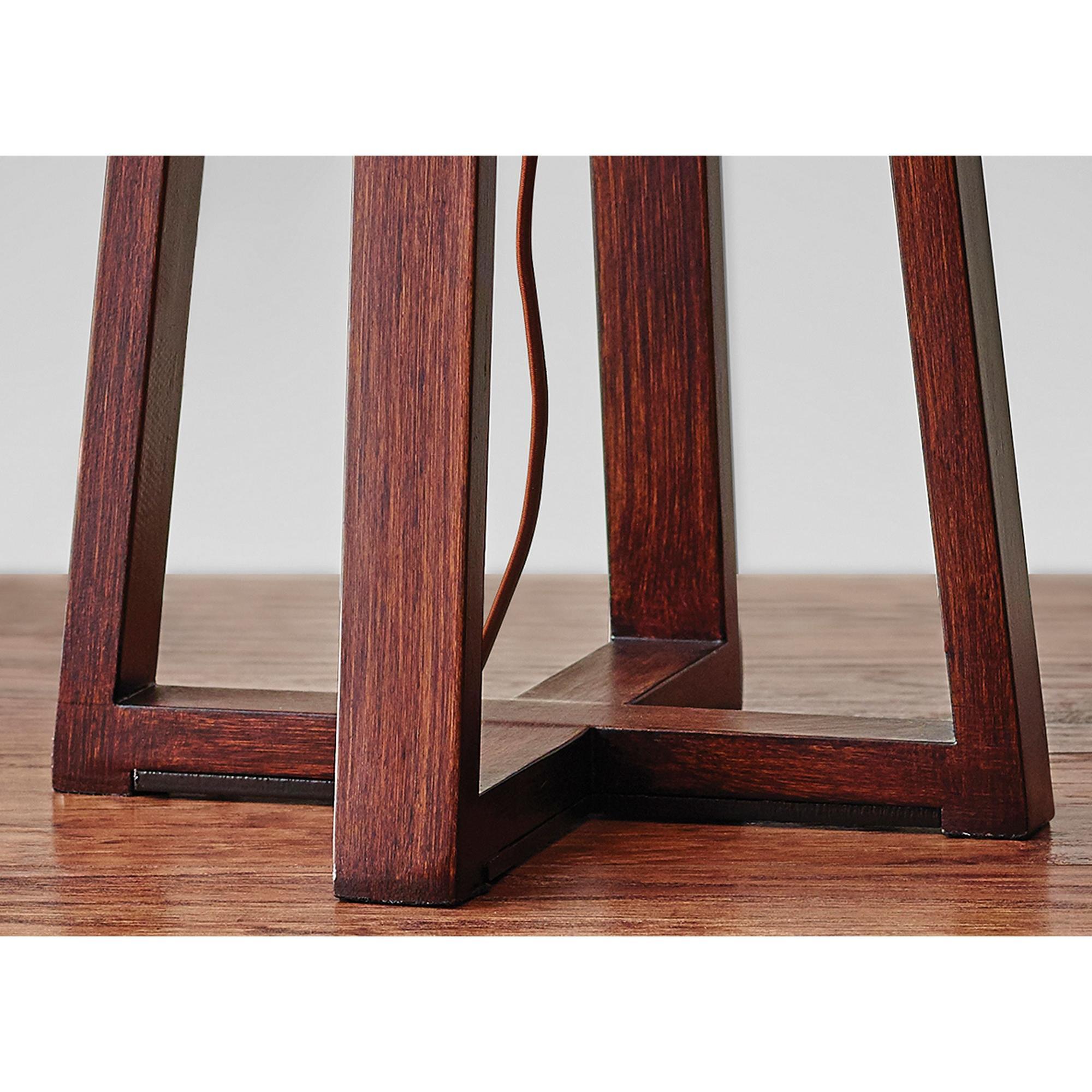 Quinn Table Lamp - Natural Linen Walnut-Lighting-DECOROLALA