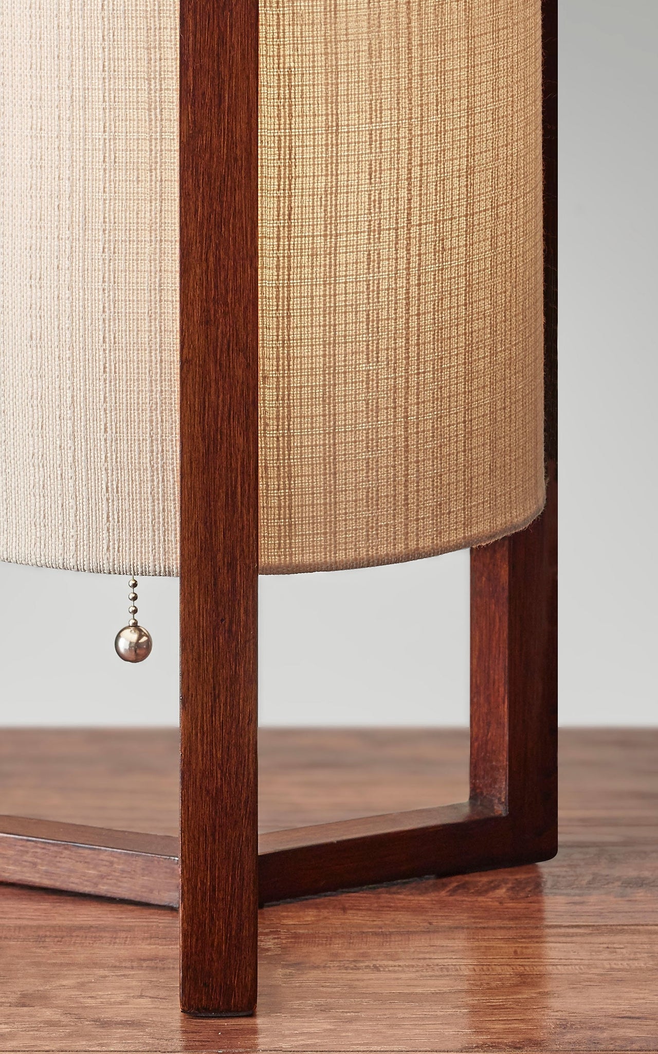Quinn Table Lantern - Natural Linen Walnut-Lighting-DECOROLALA