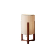 Quinn Table Lantern - Natural Linen Walnut-Lighting-DECOROLALA