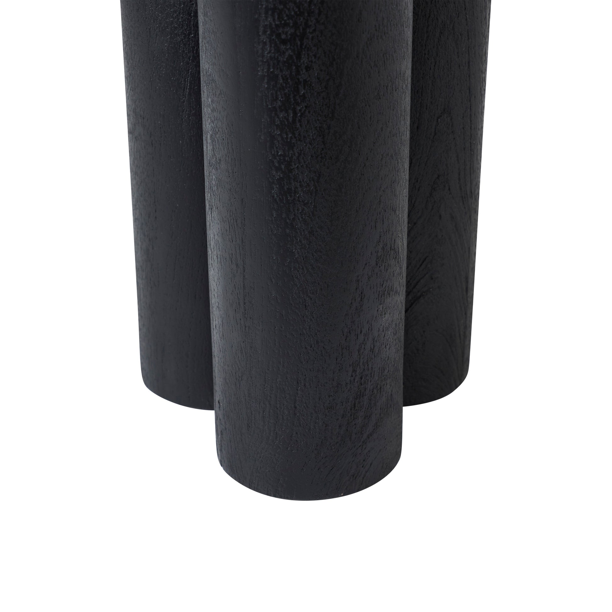 Quintin Indoor Mango Wood Side Table, Black-End Table-DECOROLALA