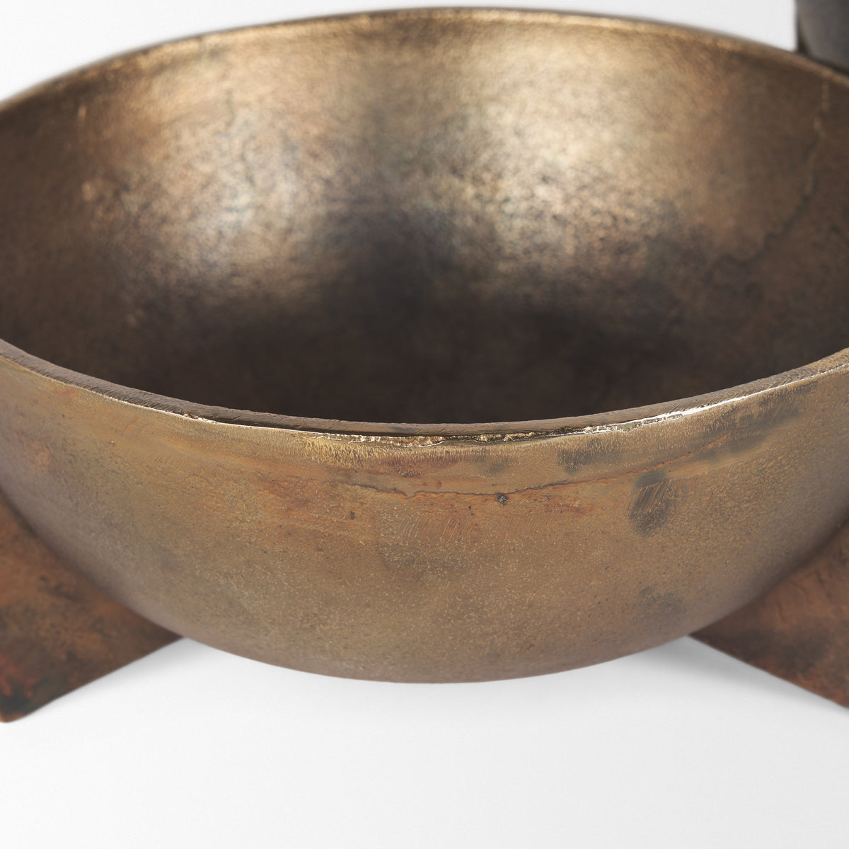 Quita Large Gold Metal Decorative Bowls (Set of 2)-Bowls-DECOROLALA