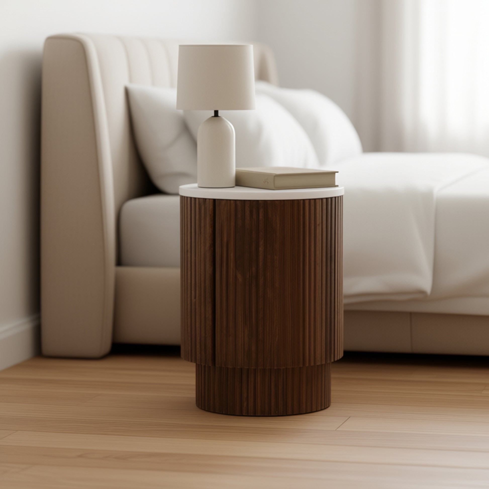 REYNA-ACCENT TABLE-WALNUT-DECOROLALA