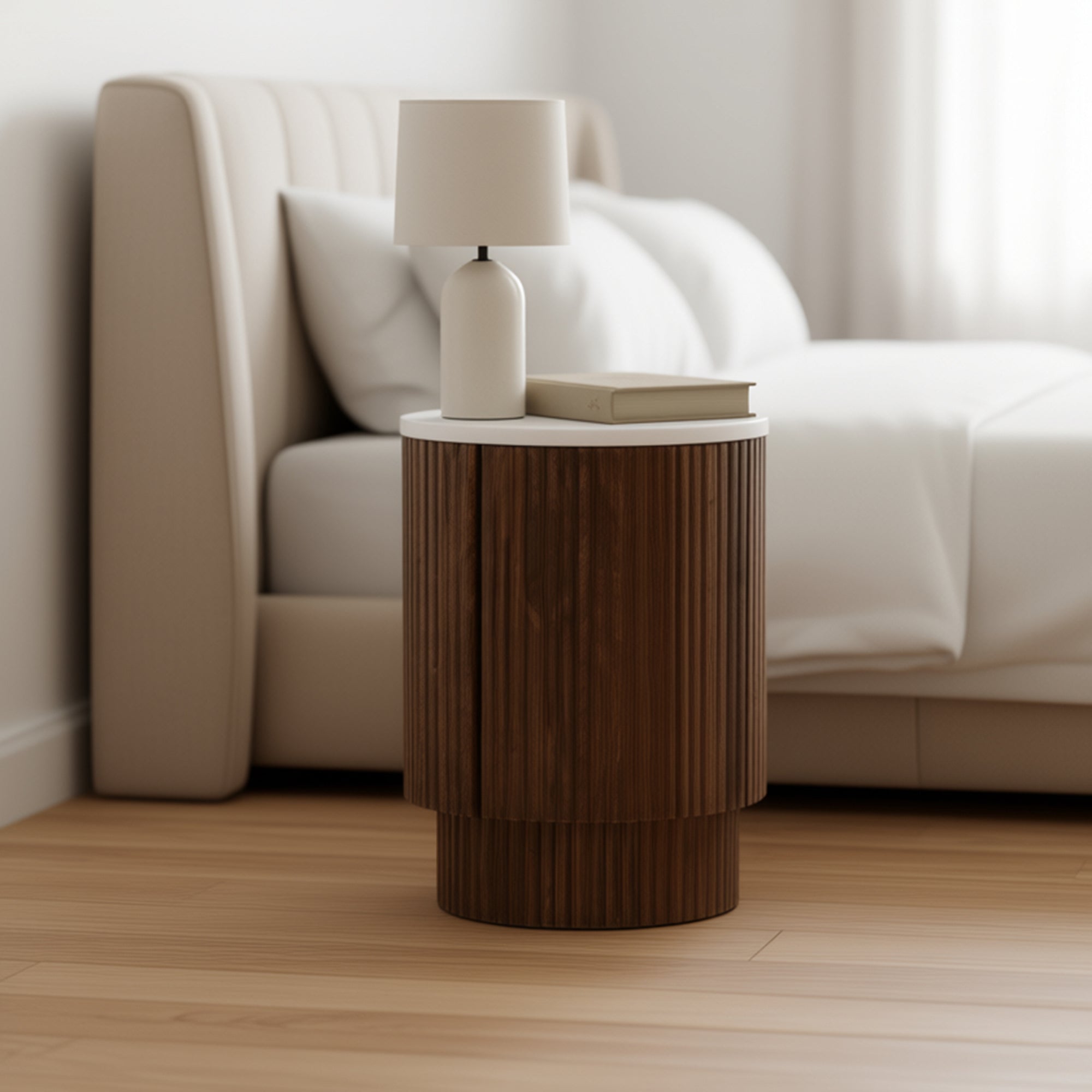 REYNA-ACCENT TABLE-WALNUT-DECOROLALA