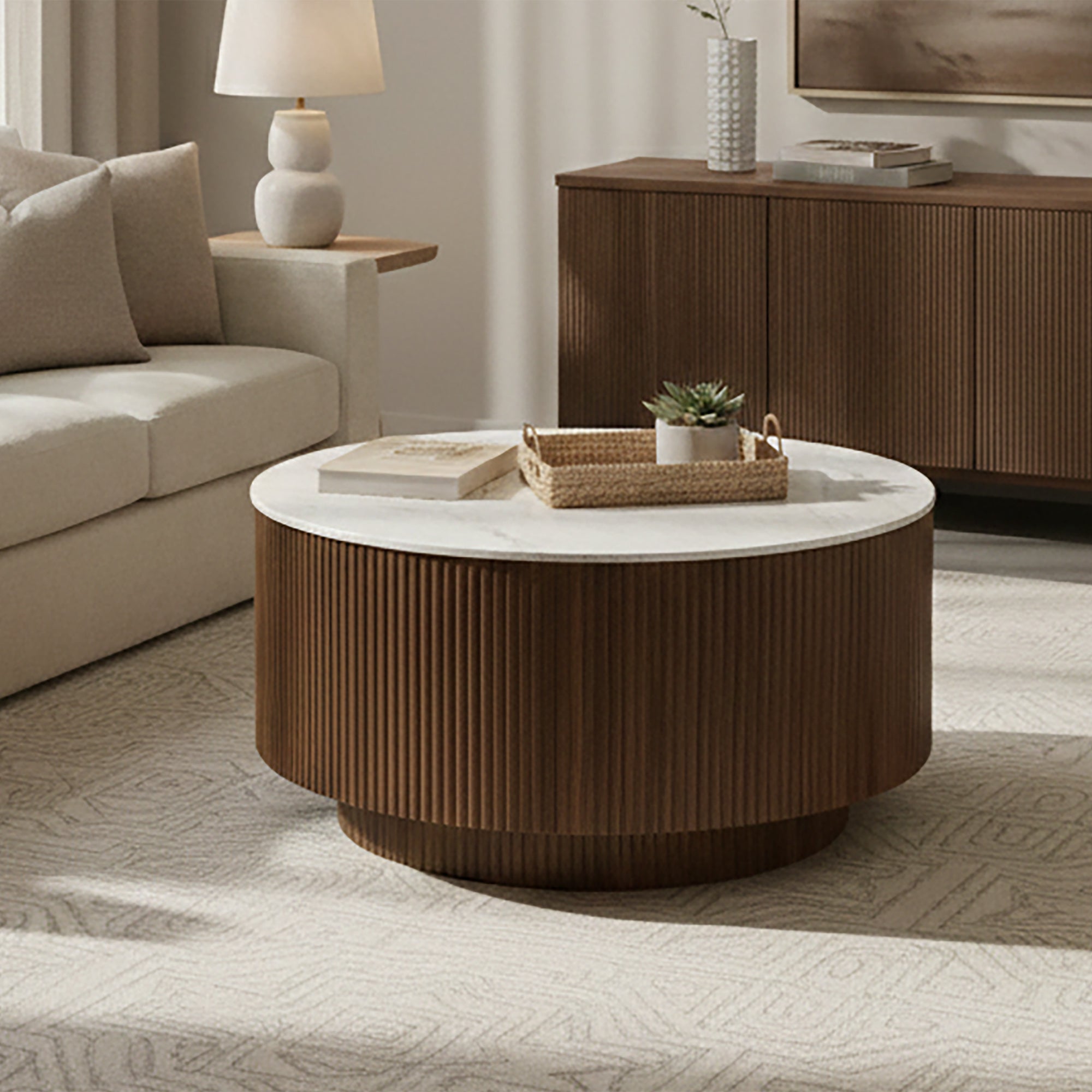 REYNA-COFFEE TABLE-WALNUT-DECOROLALA