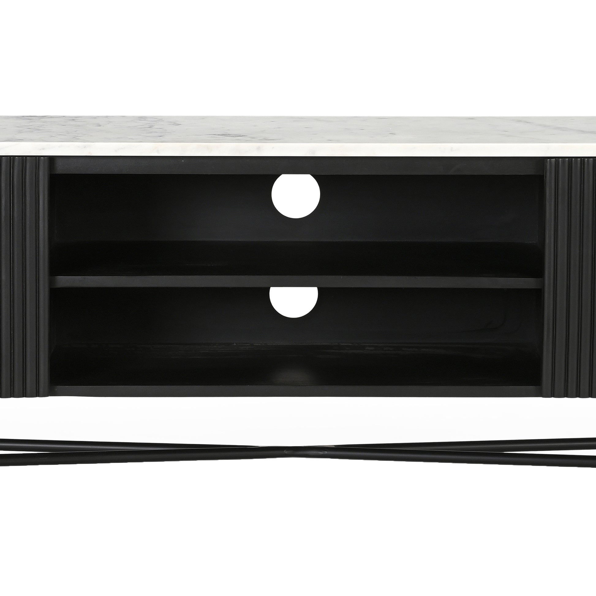 REYNA-MEDIA CABINET-BLACK-DECOROLALA