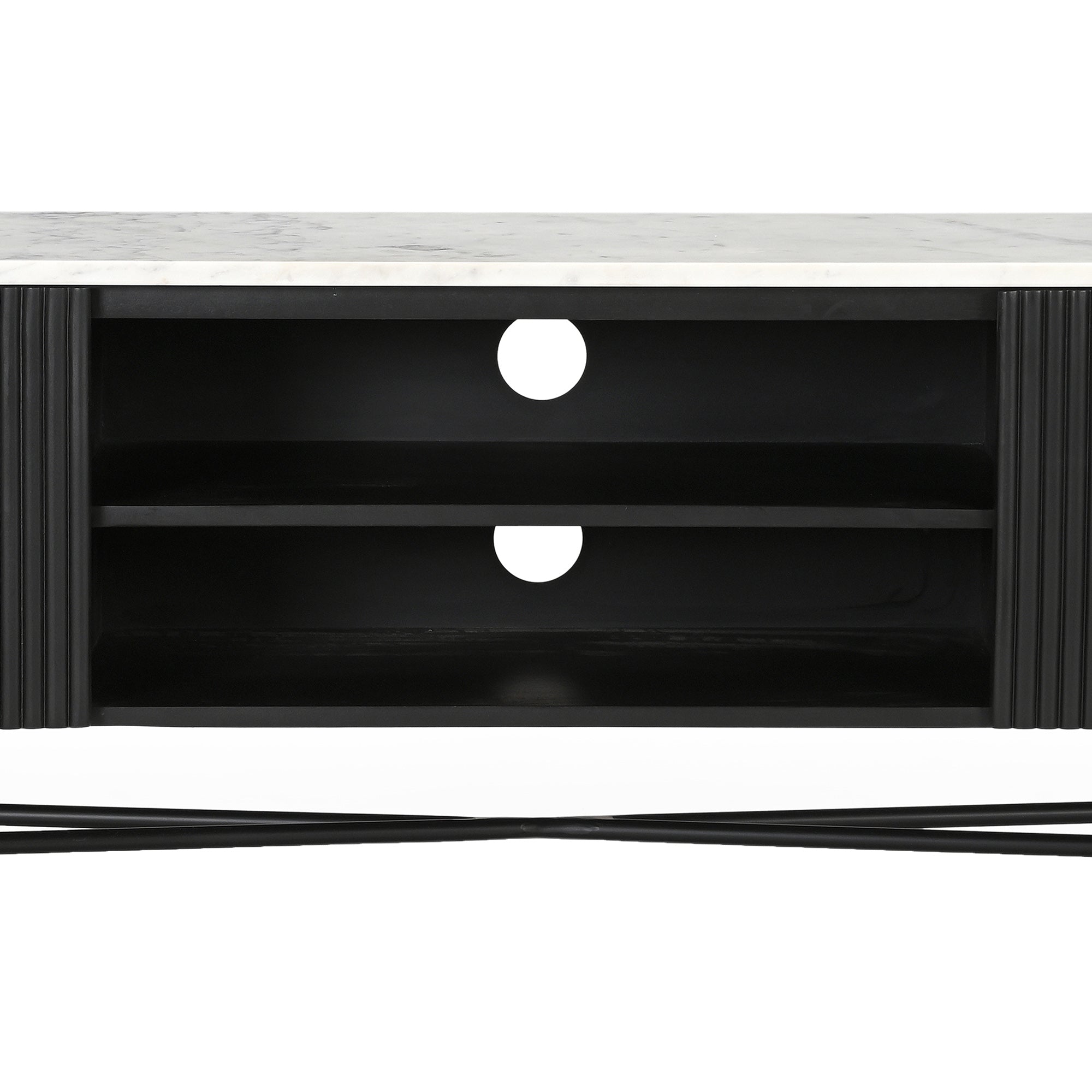 REYNA-MEDIA CABINET-BLACK-DECOROLALA
