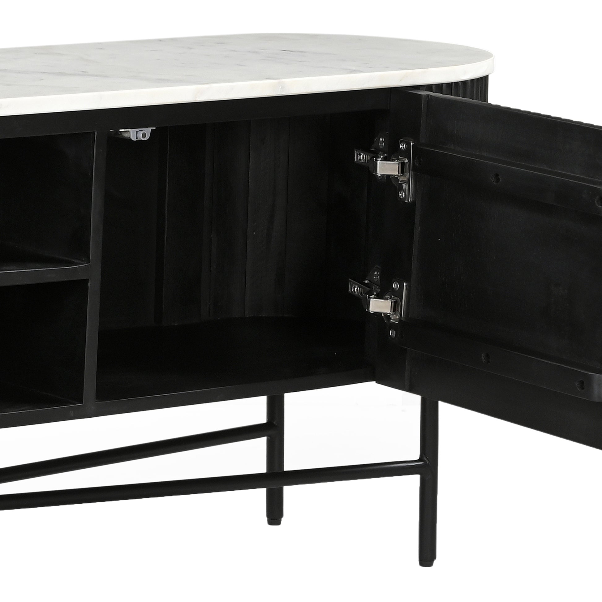 REYNA-MEDIA CABINET-BLACK-DECOROLALA