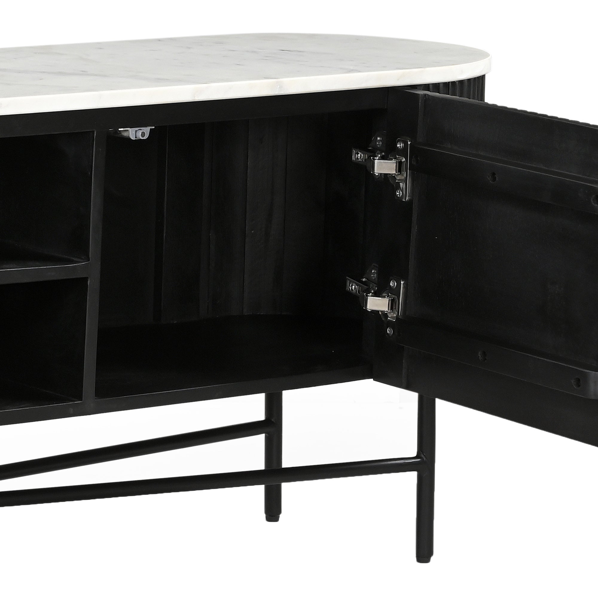 REYNA-MEDIA CABINET-BLACK-DECOROLALA