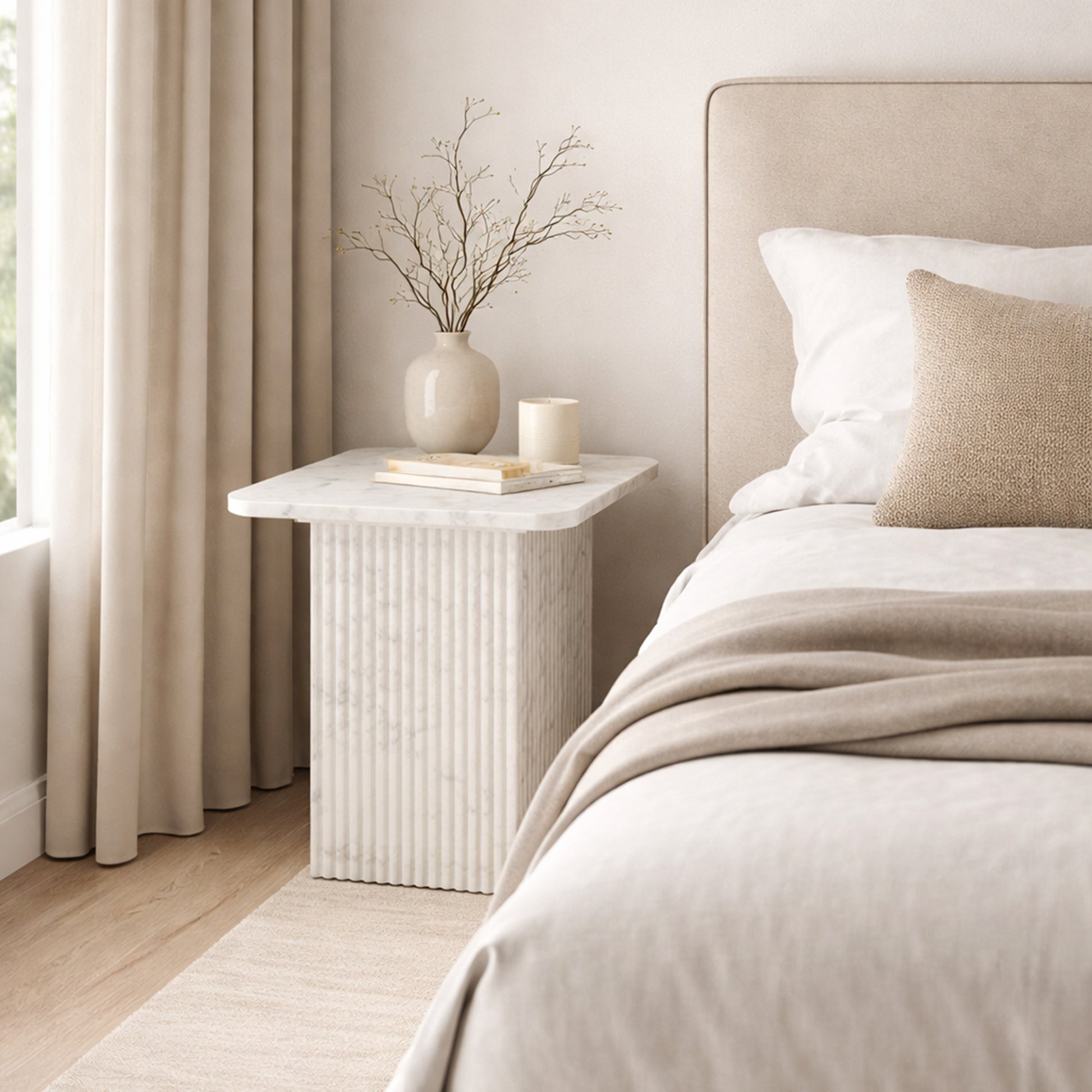 ROLAND-ACCENT TABLE-WHITE-DECOROLALA