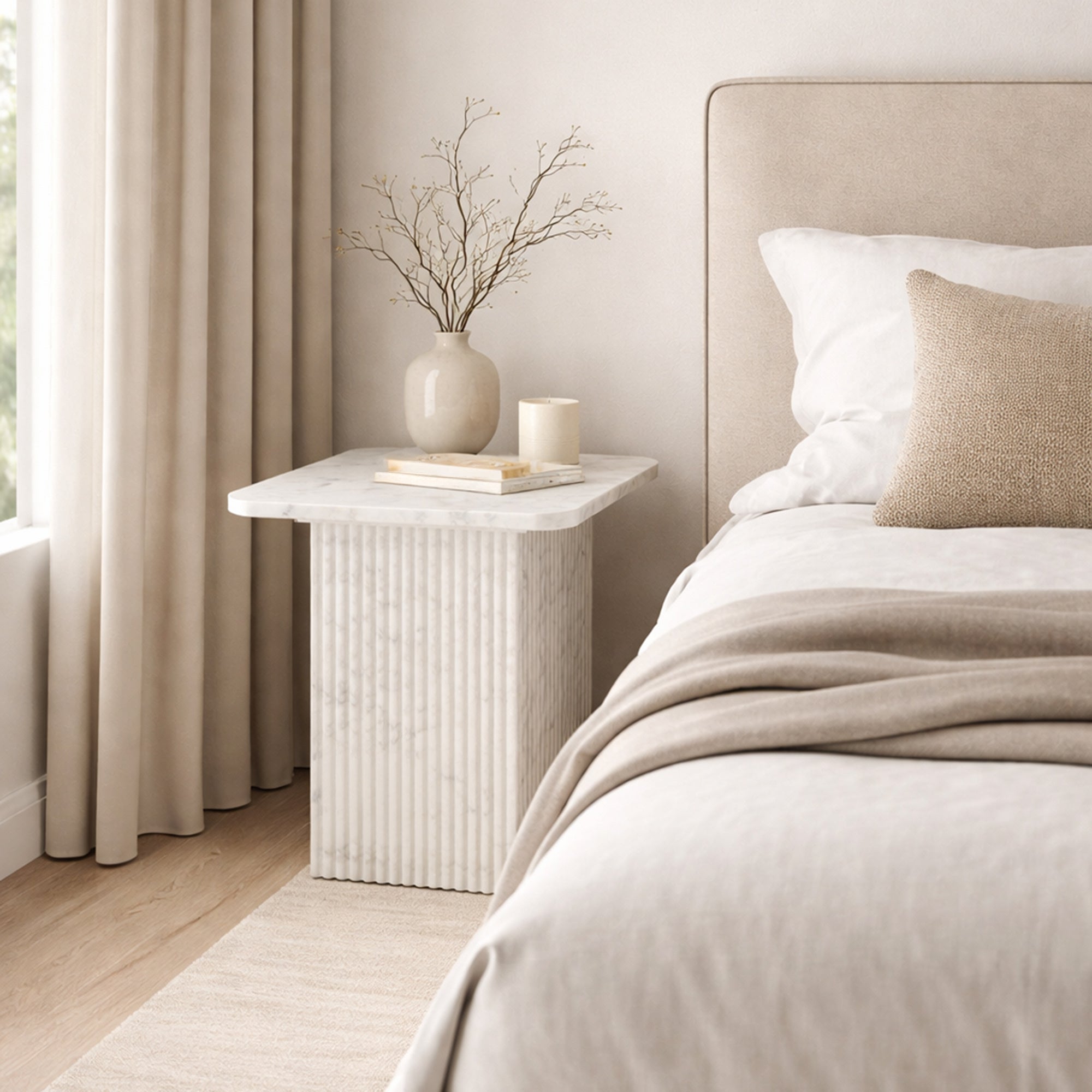 ROLAND-ACCENT TABLE-WHITE-DECOROLALA